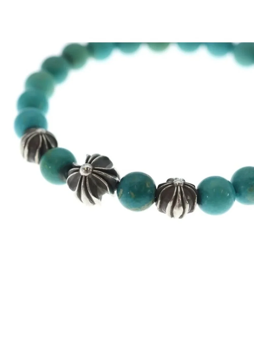 Chrome Hearts 8 Bead Bracelet Ble Turquoise Blue Bracelet